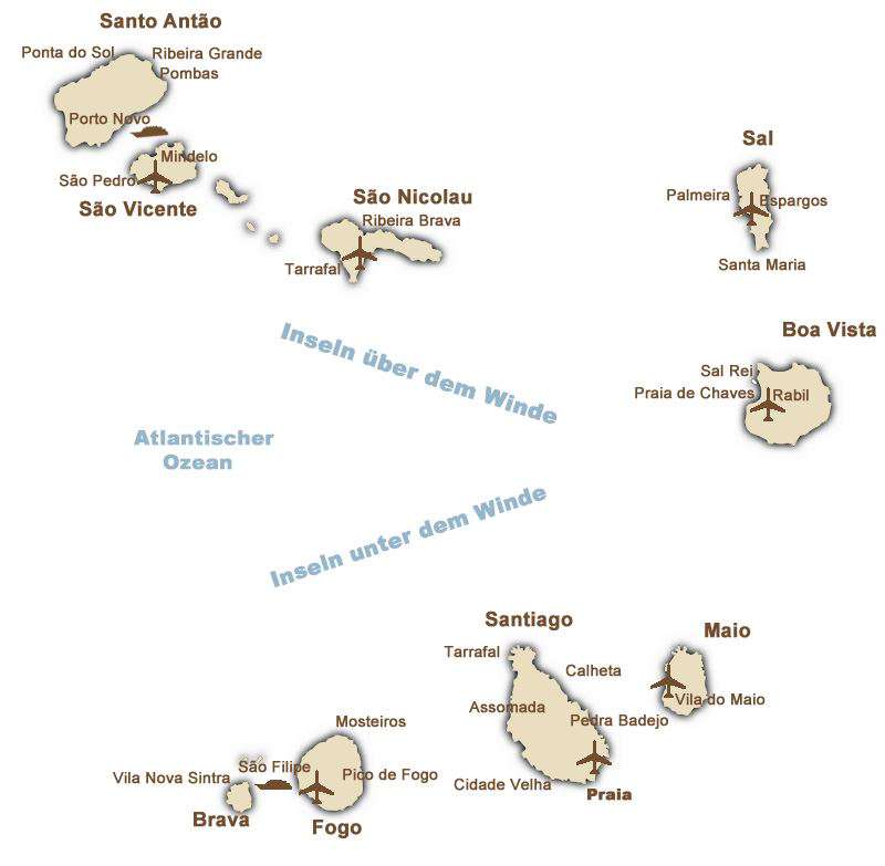 Kopp Tours | Karte Kapverden